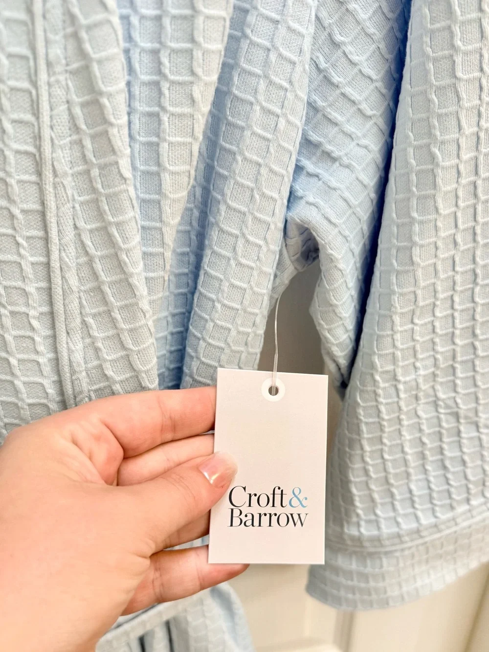 Croft & Barrow Light Blue Waffle Bath Robe